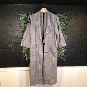 Stelen Plaid Lightweight Trench Coat